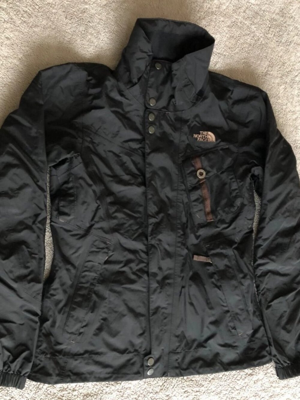The North Face Womens Hyvent Outdoor Jacket Black Size S/P- Hood is Missing